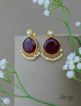 ZA1011878 - Golden  Pearl Drop Earrings (color option) 2-Zilmor
